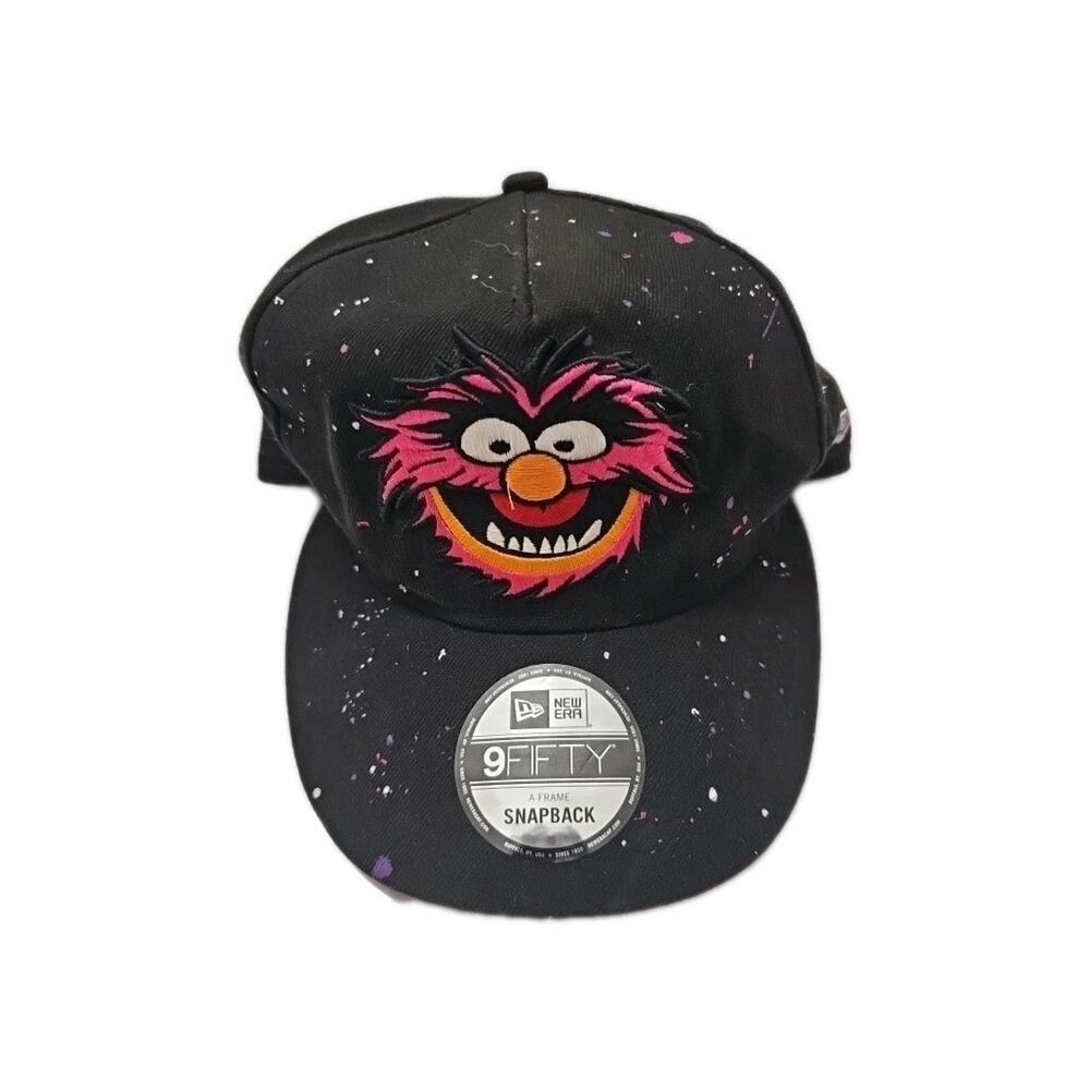 New Era 9FIFTY The Muppets Animal Snapback Hat Black Pink Cap